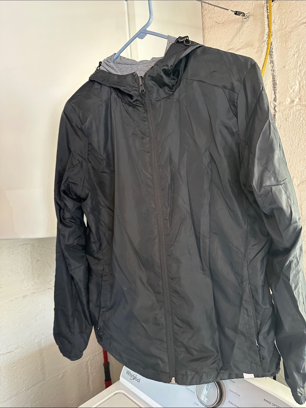 Avalanche Black Men’s Hooded Windbreaker Jacket